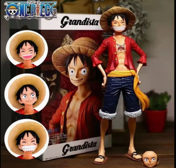 One Piece  Luffy Three Form Face Changing Doll Action Figurine