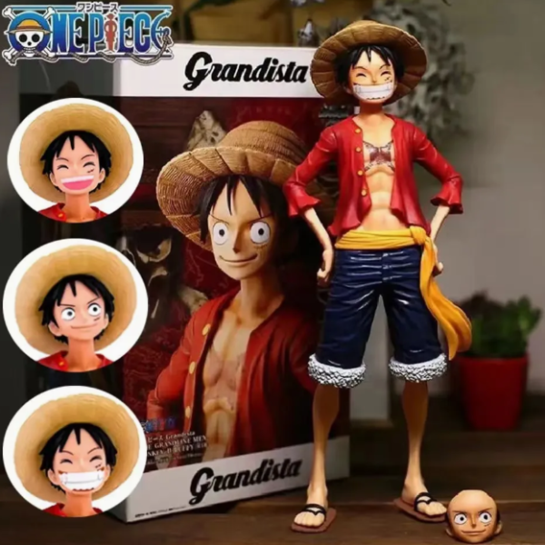 One Piece  Luffy Three Form Face Changing Doll Action Figurine